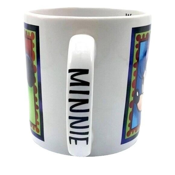 Disney World Minnie Mouse Mug White 4" Bashful Shy Purple Dress Bow Round - Picture 7 of 11